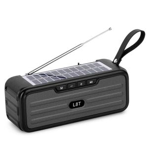 Alto-falante de carga solar Bluetooth Alto-falante portátil Estéreo Hi-Fi externo com Antena FM Alto-falantes sem fio BT Atacado