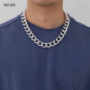 Wholesale thick chain necklace choker for sale - Group buy SHIXIN Hip Hop Chunky Short Choker Necklace Colar for Men Women Punk Egirl Thick Cuban Link Chains Necklaces on the Neck Collier Y0528