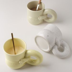 Creative Fat Baby Mugs Lovely Office Coffee Cup Ceramic Roman Design Porslin Mug Nordic Simple
