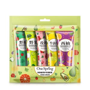 OneSpring Hand Cream Plant Essence Moisturizing Anti Chapping Hands creams Blueberry Rose Avocado Skin Care 5pcs/lot Nourishing