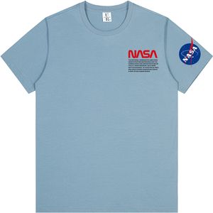 Espace T Chemises achat en gros de National Aeronautics Space Administration NASA T shirt Noir Gris Rouge Rose Rose Blanc Hommes Et Femmes Taille