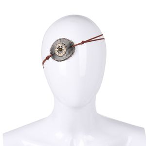 Puntelli di Halloween Cosutme Maschera per feste con un occhio Cosplay Pirata Punk Retro Maschere per un occhio Gear Rivert Orologio Masquerade per Adulti Bambini PDB17046