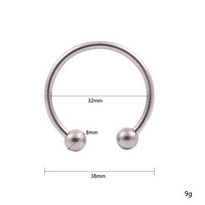 NXY Cockrings Metal Stainless Steel Semen Lock Ring Adult Sex Products Alternative Toys Flirt Half Circle Multifunction High Quality 1125