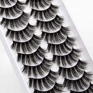 Hurtownie 10 Par Laszy Naturalne Długie Wegańskie Lash Dramatyczne Fałszywe Rzęsy Faux Cils Makeup Fake Eyelash Extension Maquiagem