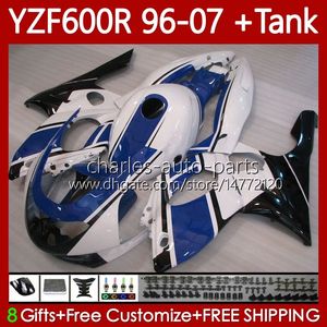 ヤマハサンダーカットのためのボディ+タンクYZF600R YZF 600R 600 R 96-07 BODYWORK 86NO.69 YZF-600R 1996 1997 1998 1999 2000 2001 YZF600-R 96 02 03 04 05 06 04 04 05 06 07フェアリングブルーホワイト