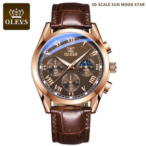 Luxusuhren Quarz Herrenuhren Lederarmband 30M wasserdicht Mode Herrenuhr Uhr für Männer leichtere Uhr 210329