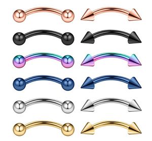 Kimter Stainless Steel Nose Ring Stud Body Jewelry Piercing Tongue Eyebrow Belly Button Rings Tragus Cartilage Lip Accessories K118FA