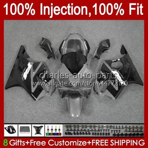 Injektionsformkropp för Honda CBR 600 Grå Svart F4 FS CC 600F4 600FS 99-00 Bodywork 54NO.171 CBR600F4 CBR600FS 1999 2000 CBR600 F4 600CC 99 00 100% Fit OEM Fairings