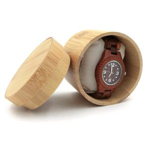 Natural Bamboo Box For Watch Jewelry Wooden Watches Boxes Wristwatch Holder Collection Storage Case Creative Gift