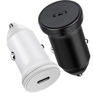 Быстрая быстрая зарядка 20W PD USB C Car Charger Mini Type C Адаптеры питания для iPhone 11 12 13 14 15 Pro Max Samsung LG Android Phone ПК