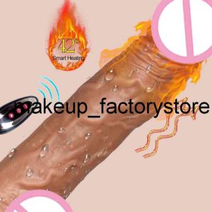 Massage realistischer großer Dildo Penis Vibrator elektrischer Teleskop-Saugnapf großer Schwanz Phallus Vibratoren Dildos erwachsenes Sexspielzeug für Frauen