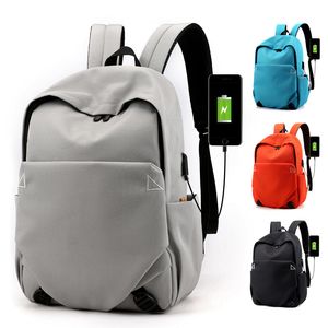 3 stücke Rucksack Männer Frauen Unisex Oxford Feste Große Kapazität Wasserdichte Schule Tasche Mit USB Port Größe 30*42*13 CM