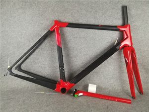 Красный C64 рамка кадр углерода фреймета дорожный велосипед рамка карбоновый велосипед черный цвет дизайн фреймов