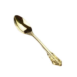 Vintage Western Gold Cutlery Cutlery Cuchillos de Cuchillos Cuchillas de cucharaditas Conjunto de Luxury Golden Luxury Garra de grabado Vajilla Set # 13