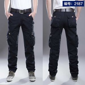 Pantaloni da carico Uomo Combattimento Swat Army Pantaloni militari Cotone Molte tasche Stretch Stretch Flessibile uomo Pantaloni casual Plus Size 28- 38 40 y0811