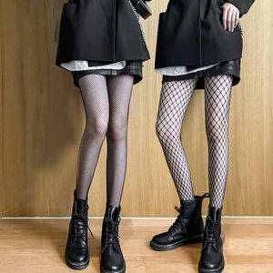 Calze collant a rete Collant nero Estate ultra-sottile sexy donna donna ragazza Nylon Elastico gambe magre Fish Net fashion X0521