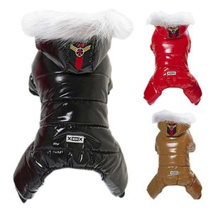 Waterproof Pet Dog Clothes for Small Dogs Winter Warm Dog Hoodie Coat Jackets Puppy Cat Jumpsuits Chihuahua Pug Clothing Outfits 211007