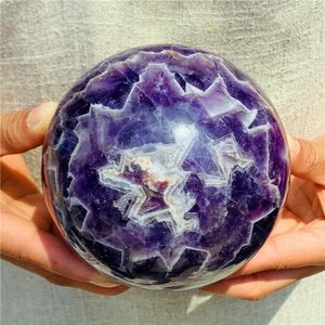 Decorative Objects & Figurines Large Natural Dreamlike Purple Crystal Ball Chakra Healing