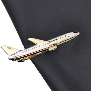 Elegante vliegtuig vorm pilot business stropdas clip hoge kwaliteit manchetknopen stropdas sluiting mannen pakken huwelijksgeschenk