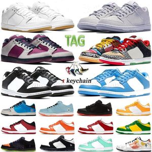 Moda Low Casual Shoes Męskie Damskie Skateboarding Unc Running Cour Court Fioletowy Laserowy Pomarańczowy Jogging Hodowla Płaska Skórzana Platforma Sneakers Chicago Boy Girl Trenerzy