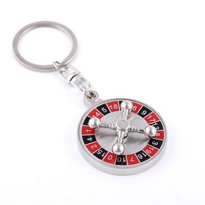 Creative Russian turntable 360 Degrees Rotatable Keychain Car Styling Personality Keychains Gift Keyrings Keyring Key Holder