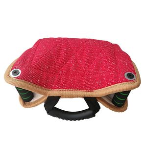 Juty Dog Training Bite Pillow Wedge 3 Uchwyty interaktywne dla szczeniąt Młoda gra w gry pobieranie13 x 8in do dużych psów Idealna wojna K9 IPO Schutzhund czerwony