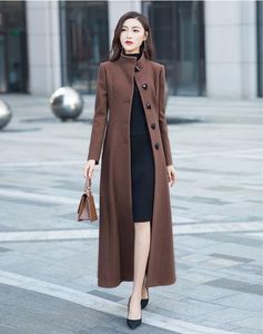 Женское шерстяное пальто Casaco Feminino, большие размеры, осень-зима, шерстяное макси-пальто Cassic, женское длинное пальто, верхняя одежда, Manteau Femme