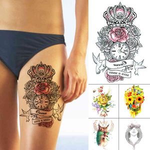 Tatuaggi temporanei impermeabili Bady Art Sticker Totem Tatoo a braccio completo per uomini e donne Adesivi floreali