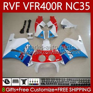 Bodys per HONDA RVF400R N35 V4 VFR400 R VFR400R 94-98 80No.7 RVF VFR 400 RVF400 R 400RR 1994 1995 1996 1997 1998 VFR400RR VFR 400R 94 95 96 97 98 Kit carenatura rosso blu b lc