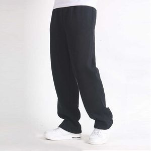 Men Plus Size Pants 6XL Solid Baggy Loose Elastic Pants Cotton Sweatpants Casual Pants Trousers Large Big Plus Size 5XL 6XL 7XL Y0811