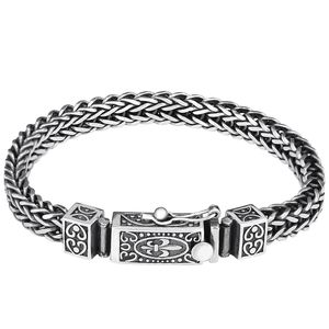 Bracciale S925 personalizzato originale in argento tailandese vintage da uomo in puro sterling 925 fatto a mano