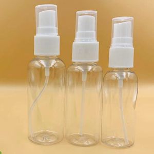 Garrafa de spray Pequena lata de rega e frascos de pulverização transparentes de pulverização de névoa fina cosméticos PerfumeBottling Toner 10/15/20 / 30/40/50/60 / 80 / 100ml