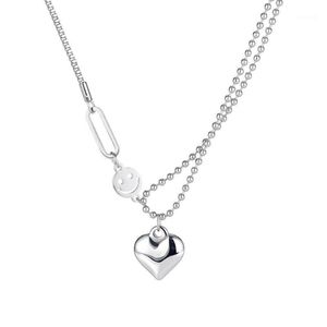 Collana con collane con ciondolo per gioielli da donna Catena maglione in acciaio inossidabile Vendita a forma di cuore in titanio