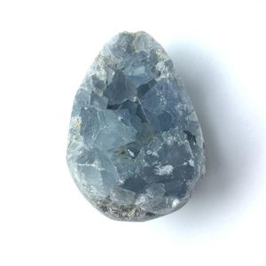 Dekorativa objekt Figuriner Partihandel Crystal Gemstone Minerals Specimen Natural Blue Celestite Cluster Geode för heminredning