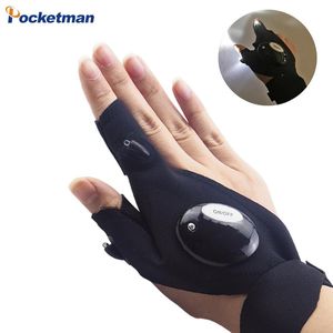 Repairing Finger Light Outdoor Fishing Magic Strap Glove LED Torch Cover Survival Camping Hiking Rescue Tool Flashlights Torches