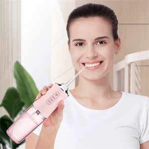 50%off Oral Irrigators Hand Held Electric Tooth Punch Portable 220ML Capacity 3 Model 360°Clean Your Teeth White Pink Green 3 Colors 2141 dropship