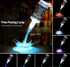 Novelty Game Pour the lamp LED Night Light Wine 3D Rechargeable USB Touch Switch Fantasy Bottle Decoration Bar Party