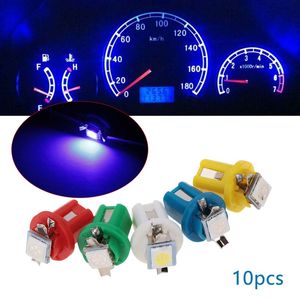 10Pcs/Set LED Light Car Gauge Speed Dash Bulb Dashboard Instrument Lights Wedge Interior Lamps B8.5D 509T B8.5 5050 1 SMD T5 LED-Lamp