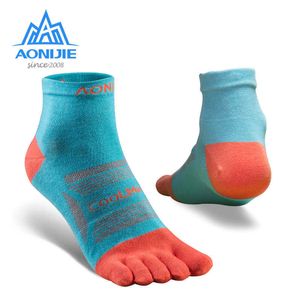 Aonijie 3Pairs / Set Ademend Five Teen Sokken Ultralight Low Cut Athletic Quarter Socks voor Outdoor Sports Trail Running Fietsen 210727