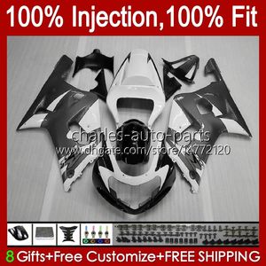 Injektionsformfee för Suzuki GSXR600 GSXR750 600CC 750cc K1 01 02 03 37NO.100 GSXR-750 GSXR 600 750 CC GSXR-600 2001 2002 2003 GSX-R750 01-03 OEM Kroppsgrå vit