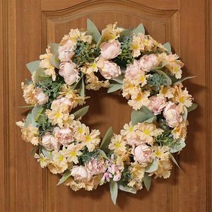 Decorative Flowers & Wreaths 12 Styles Hanging Simulation Wreath Decoration Wedding Valentines Day Party Door Ceiling Garland Ornamental Pro