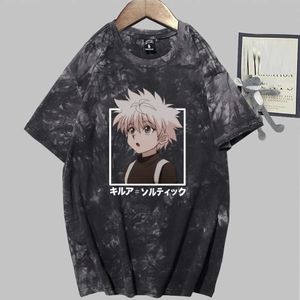 Hunter X Hunter Anime T-shirt Fashion Short Sleeve O-Neck Casual Tie Dye Uniex Cloths Y0809