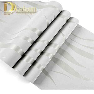 Nowoczesny Luksusowy 3d Tapety Pasek Papier Papel De Parede Damask Papier ścienny do salonu Sypialnia TV Sofa Tło R178 210722