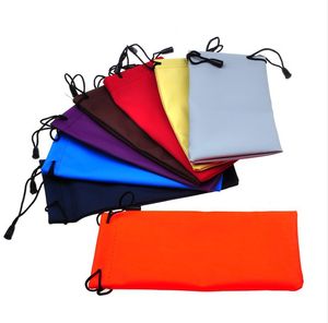 2021 waterproof leather plastic sunglasses pouch soft eyeglasses bag glasses case many colors mixed 18*9CM