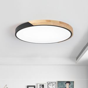 Nordic Nowoczesny LED Lampy sufitowe do salonu Kolorowe Okrągłe Styl Styl Ultra-Thin Sypialni Oprawa ściemniowa