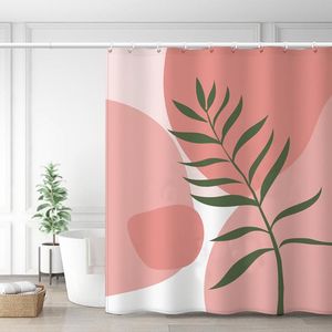 Duschgardiner nordisk polyester gardin konst modern färgglada mode tyg vattentäta rideau badrumsprodukter df50yl