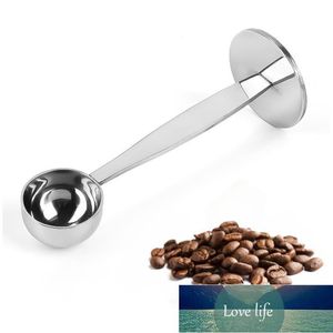 1pc 2-in-1 Stainless Steel Coffee Tamper with Spoon Professional Espresso Coffee Tamper for Cafe Home (Silver)