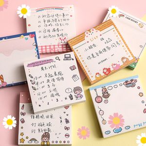 Cartoon Notes Tearable Memo Book This Student Cute Message Note Girl Books many different styles