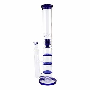 Cam Bong Nargile Sigara Su Borusu 12.6 inç 3 katmanlı Petek Süzücü Dağınık Nargile Filtresi Beher Fıskiye W / ICE Catcher Bongs Nargile