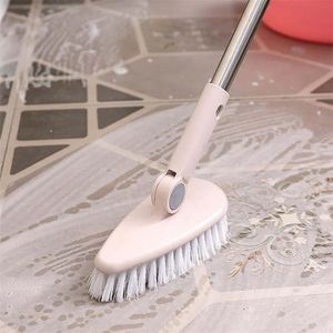 Multifunctional Floor Brush Long Handle Cleaning Bathroom Bathtub Tile Accessories High Quality Household Tool 210423